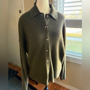 Joe Fresh Olive Green Cardigan